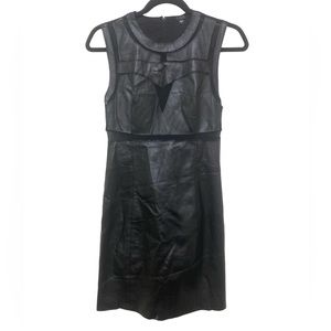 Women’s 6 NWT Guess Faux Leather Mesh Mini Dress